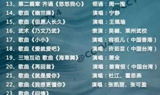 2023年中秋晚会节目单