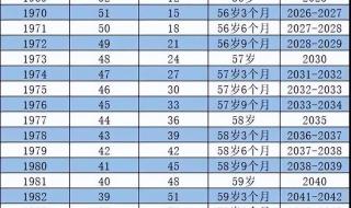 中央延迟退休新政策表